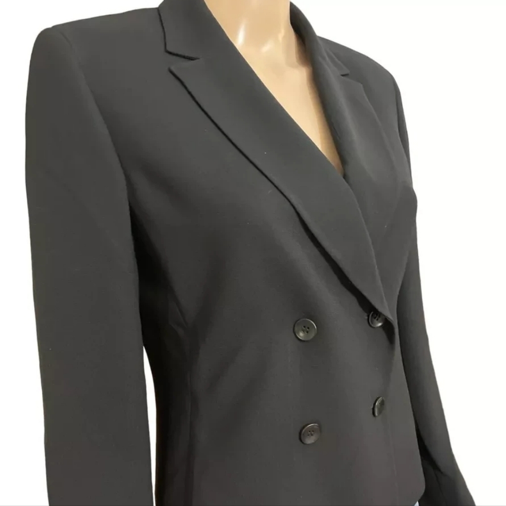 Elodie dark gray medium double breasted shirt / blazer.
